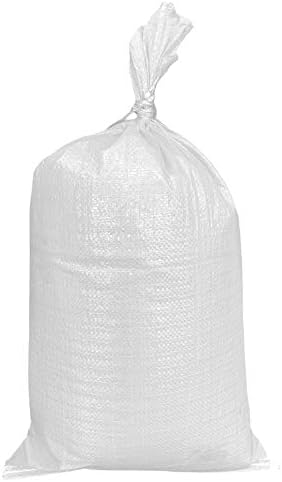 AK TRADING CO. 14" x 26" Poly Sandbags W/UV Protection & Built-in Ties - Flood Water Barrier - Tent Sandbags - Orange