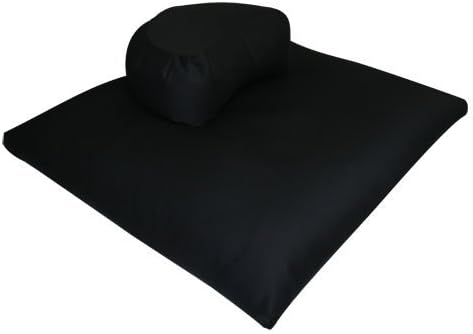 Buckwheat Crescent Zafu and Zabuton Meditation Cushion Set (2pc)
