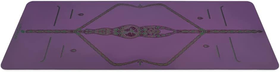 Liforme Printed Yoga Mat Collection - Free Yoga Bag Included - Patented Alignment System, Warrior-like Grip, Non-Slip, Eco-friendly, Sweat-resistant, Long, Wide and Thick for Comfort