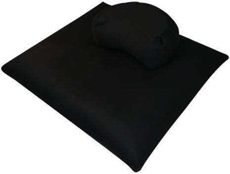Buckwheat Crescent Zafu and Zabuton Meditation Cushion Set (2pc)