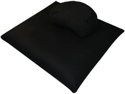 Buckwheat Crescent Zafu and Zabuton Meditation Cushion Set (2pc)