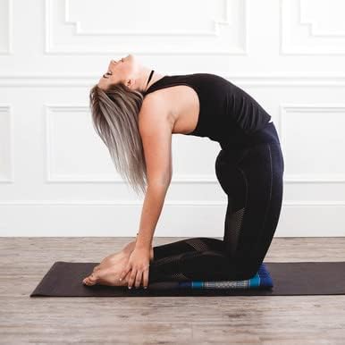 Zafuko Large Rollable Cushion - Burgundy/Blue - Organic Kapok Filling, use Rolled or Flat for Yoga and Meditation, Lightweight, Great car or seat Cushion