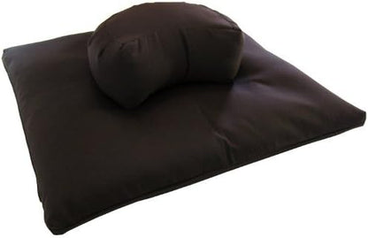 Buckwheat Crescent Zafu and Zabuton Meditation Cushion Set (2pc)