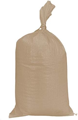AK TRADING CO. 14" x 26" Poly Sandbags W/UV Protection & Built-in Ties - Flood Water Barrier - Tent Sandbags - Orange