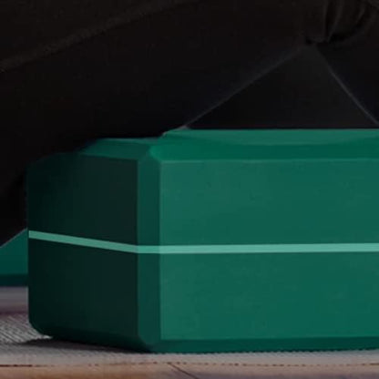 Hugger Mugger 4 in. Foam Yoga Block - Strong and Stable, Beveled Edges for Comfort, Most Favored Block Size, Helps with Alignment and Support in Many Poses