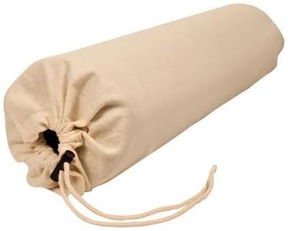 NRG Microfiber Bolster Covers Round Massage Bolster Pillow Covers - Natural - 6" x 27" - 100% Polyester Microfiber - Soft & Durable - Protection from Stains & Oil - Drawstring Closure