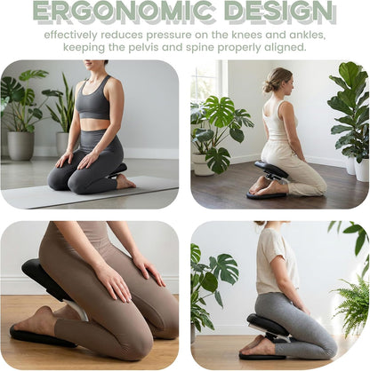 Adjustable Meditation Bench, Ergonomic Kneeling Stool for Yoga & Prayer