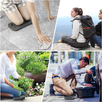 Thick Kneeling Pad 2 Pack, Waterproof,Comfortable Garden Kneeling Pads Stain Resistant, Multi-Functional Kneeler Pad for Gardening, Baby Bath, Yoga, Praying and Exercise (Deep Grey)