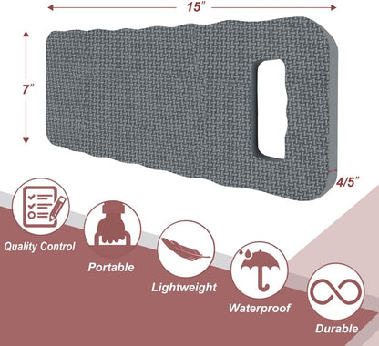 Thick Kneeling Pad 2 Pack, Waterproof,Comfortable Garden Kneeling Pads Stain Resistant, Multi-Functional Kneeler Pad for Gardening, Baby Bath, Yoga, Praying and Exercise (Deep Grey)