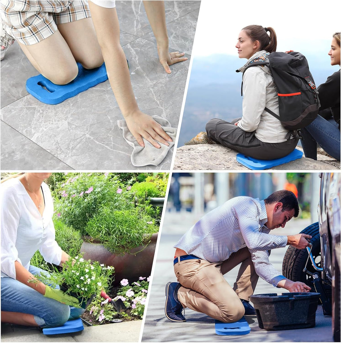 Thick Kneeling Pad 2 Pack, Waterproof,Comfortable Garden Kneeling Pads Stain Resistant, Multi-Functional Kneeler Pad for Gardening, Baby Bath, Yoga, Praying and Exercise (Deep Grey)