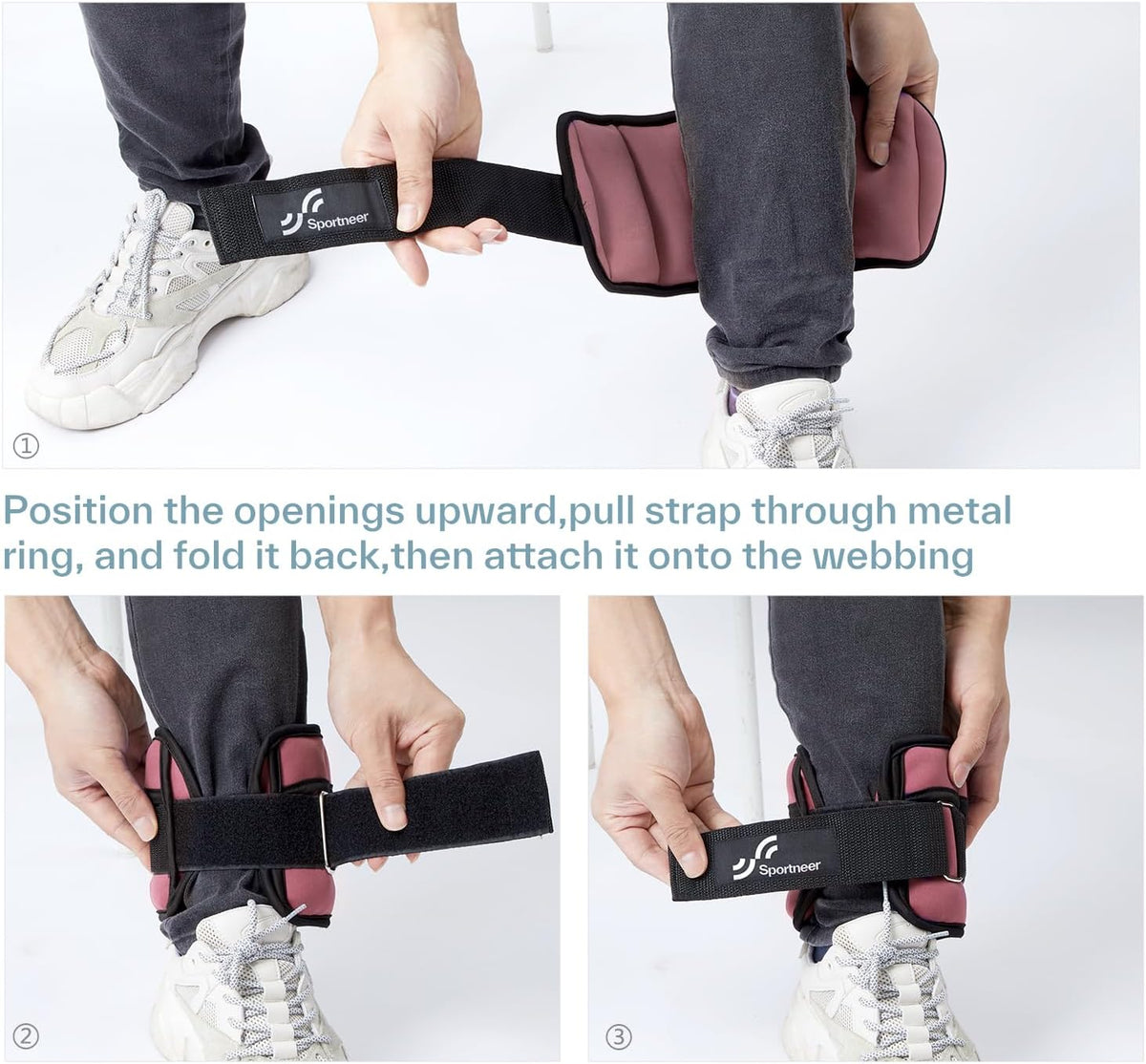 Adjustable Ankle Weights, 2-10 lb per Pair, Removable Weights
