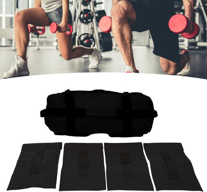 Multi Purpose Oxford Fabric Workout Sandbag with 6 Handles and Filler Bags for Indoor Gym Easy Adjustment, Easy Storage