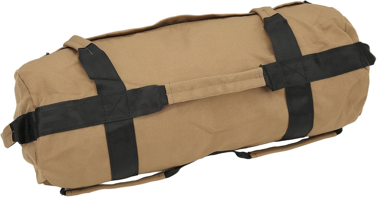 Multi Purpose Oxford Fabric Workout Sandbag with 6 Handles and Filler Bags for Indoor Gym Easy Adjustment, Easy Storage