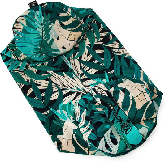 Spare Organic Cotton Bolster Covers With Handle And Zipper (Green Jungle)