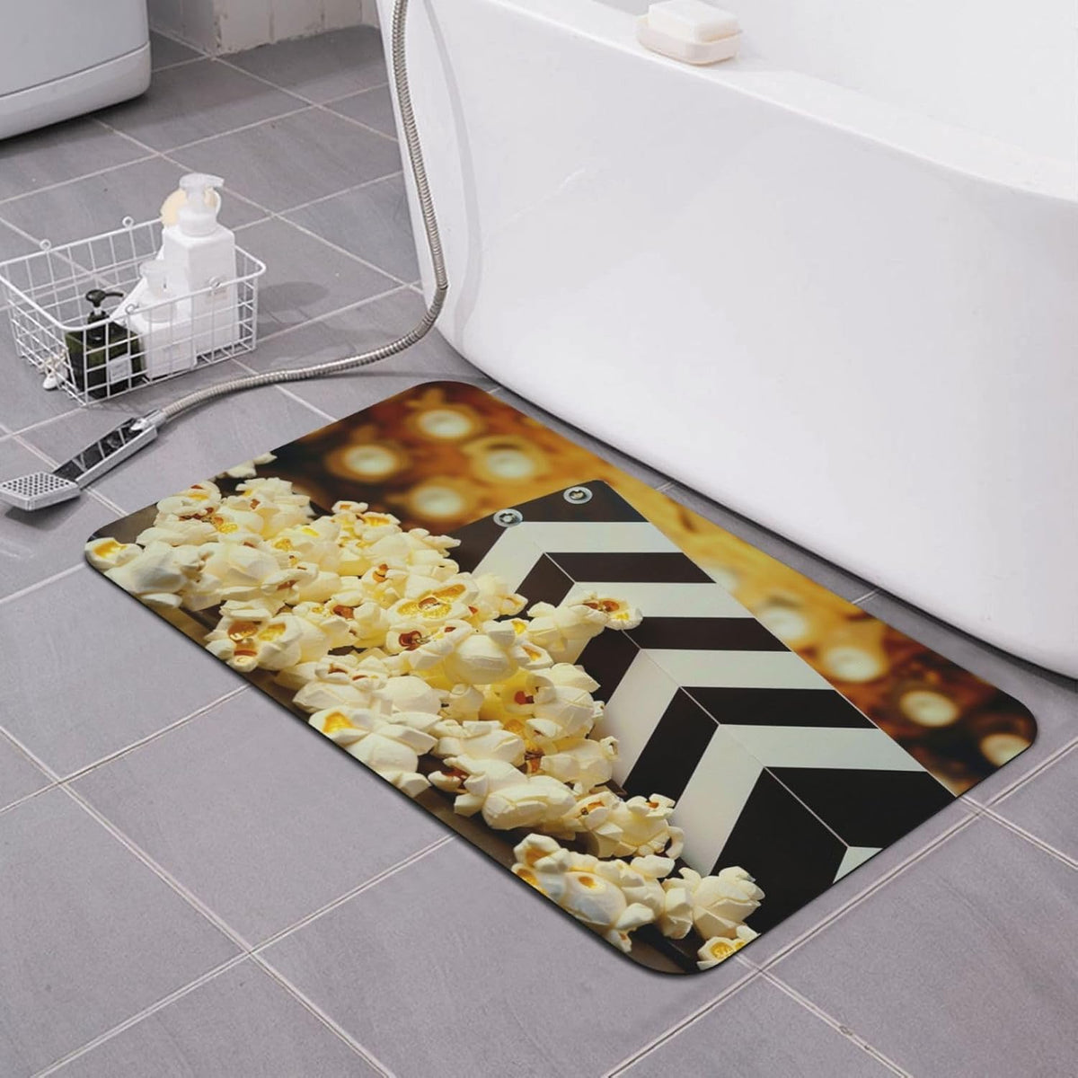 Yoga Meditation Printed Rounded Corner Diatomaceous Doormat 31.5x19.7 Inch Bath Mat Rug Non Slip Shower Floor Mat, Absorbent Bathroom Rugs Mat for Anti Slip Shower Mat, Housewarming Gift