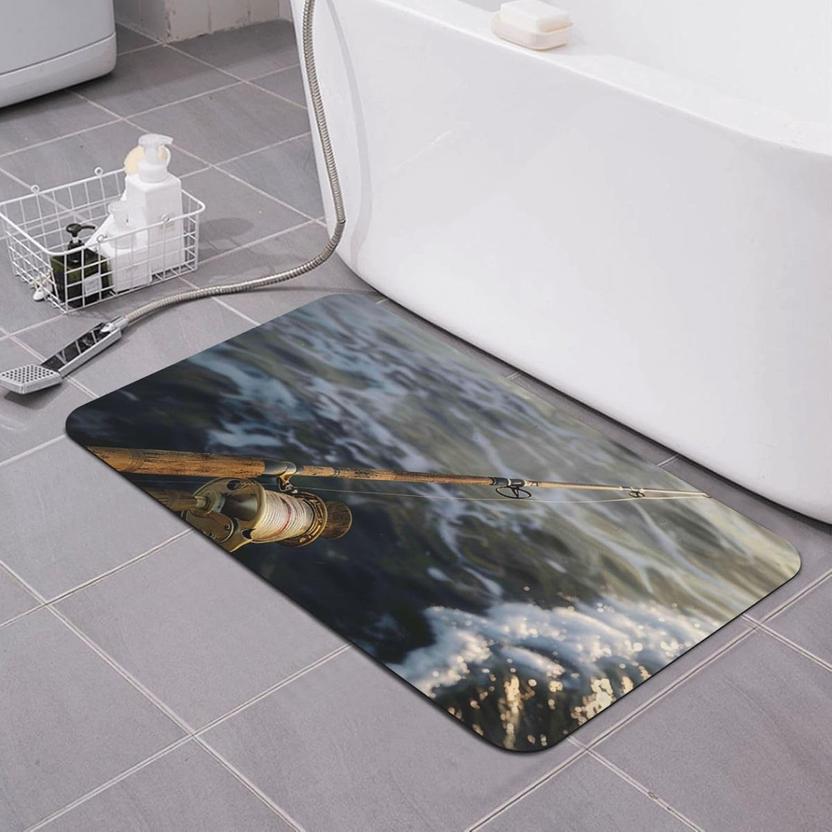 Yoga Meditation Printed Rounded Corner Diatomaceous Doormat 31.5x19.7 Inch Bath Mat Rug Non Slip Shower Floor Mat, Absorbent Bathroom Rugs Mat for Anti Slip Shower Mat, Housewarming Gift