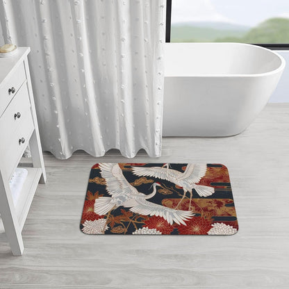 Yoga Meditation Printed Rounded Corner Diatomaceous Doormat 31.5x19.7 Inch Bath Mat Rug Non Slip Shower Floor Mat, Absorbent Bathroom Rugs Mat for Anti Slip Shower Mat, Housewarming Gift