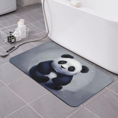 Yoga Meditation Printed Rounded Corner Diatomaceous Doormat 31.5x19.7 Inch Bath Mat Rug Non Slip Shower Floor Mat, Absorbent Bathroom Rugs Mat for Anti Slip Shower Mat, Housewarming Gift