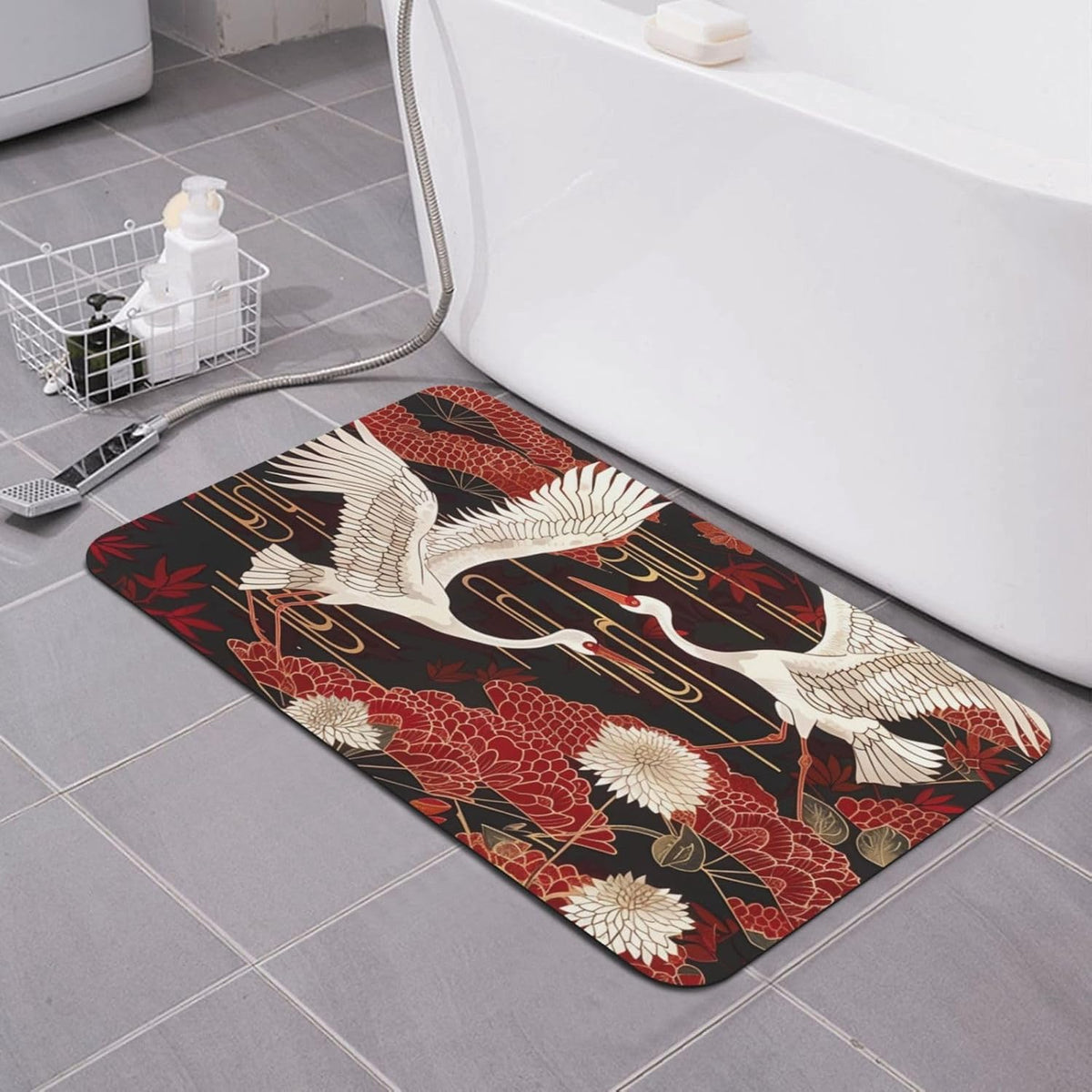 Yoga Meditation Printed Rounded Corner Diatomaceous Doormat 31.5x19.7 Inch Bath Mat Rug Non Slip Shower Floor Mat, Absorbent Bathroom Rugs Mat for Anti Slip Shower Mat, Housewarming Gift