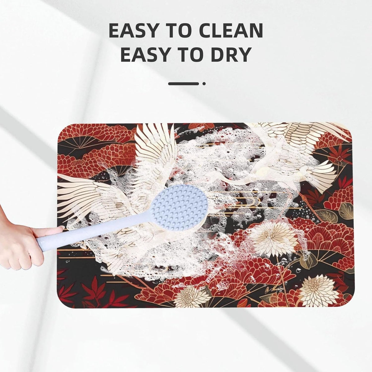 Yoga Meditation Printed Rounded Corner Diatomaceous Doormat 31.5x19.7 Inch Bath Mat Rug Non Slip Shower Floor Mat, Absorbent Bathroom Rugs Mat for Anti Slip Shower Mat, Housewarming Gift
