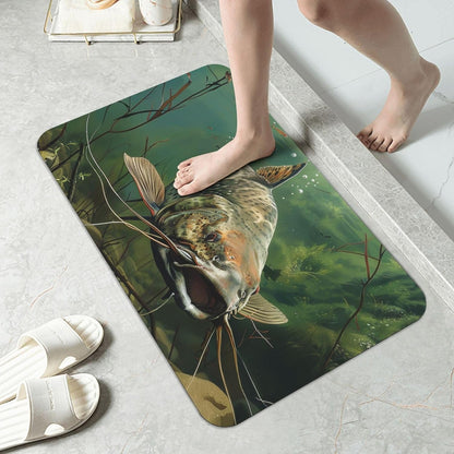 Yoga Meditation Printed Rounded Corner Diatomaceous Doormat 31.5x19.7 Inch Bath Mat Rug Non Slip Shower Floor Mat, Absorbent Bathroom Rugs Mat for Anti Slip Shower Mat, Housewarming Gift