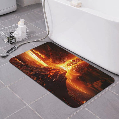 Yoga Meditation Printed Rounded Corner Diatomaceous Doormat 31.5x19.7 Inch Bath Mat Rug Non Slip Shower Floor Mat, Absorbent Bathroom Rugs Mat for Anti Slip Shower Mat, Housewarming Gift
