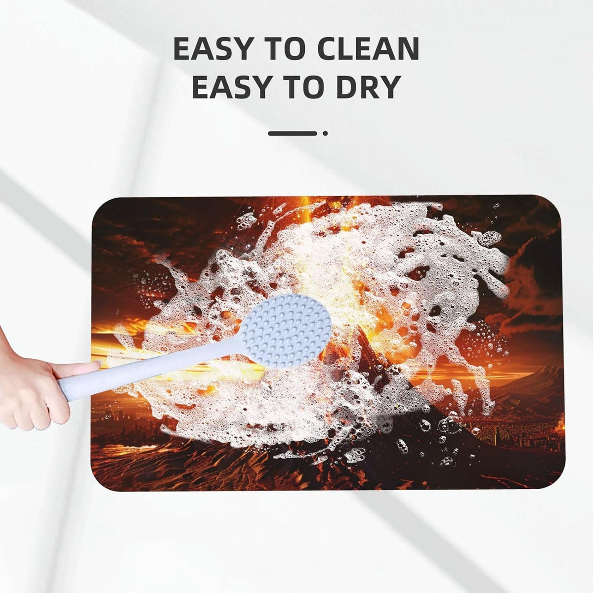 Yoga Meditation Printed Rounded Corner Diatomaceous Doormat 31.5x19.7 Inch Bath Mat Rug Non Slip Shower Floor Mat, Absorbent Bathroom Rugs Mat for Anti Slip Shower Mat, Housewarming Gift