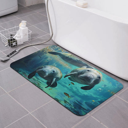Yoga Meditation Printed Rounded Corner Diatomaceous Doormat 31.5x19.7 Inch Bath Mat Rug Non Slip Shower Floor Mat, Absorbent Bathroom Rugs Mat for Anti Slip Shower Mat, Housewarming Gift