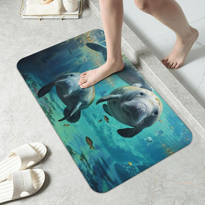 Yoga Meditation Printed Rounded Corner Diatomaceous Doormat 31.5x19.7 Inch Bath Mat Rug Non Slip Shower Floor Mat, Absorbent Bathroom Rugs Mat for Anti Slip Shower Mat, Housewarming Gift