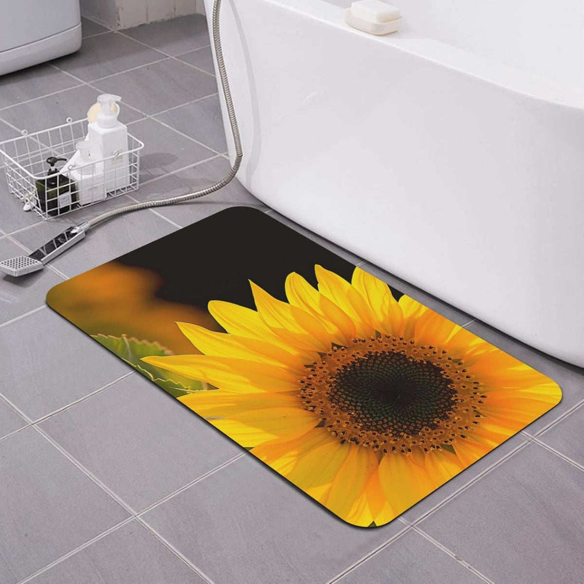 Yoga Meditation Printed Rounded Corner Diatomaceous Doormat 31.5x19.7 Inch Bath Mat Rug Non Slip Shower Floor Mat, Absorbent Bathroom Rugs Mat for Anti Slip Shower Mat, Housewarming Gift