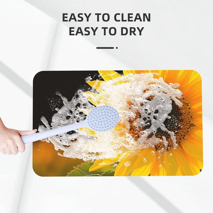 Yoga Meditation Printed Rounded Corner Diatomaceous Doormat 31.5x19.7 Inch Bath Mat Rug Non Slip Shower Floor Mat, Absorbent Bathroom Rugs Mat for Anti Slip Shower Mat, Housewarming Gift