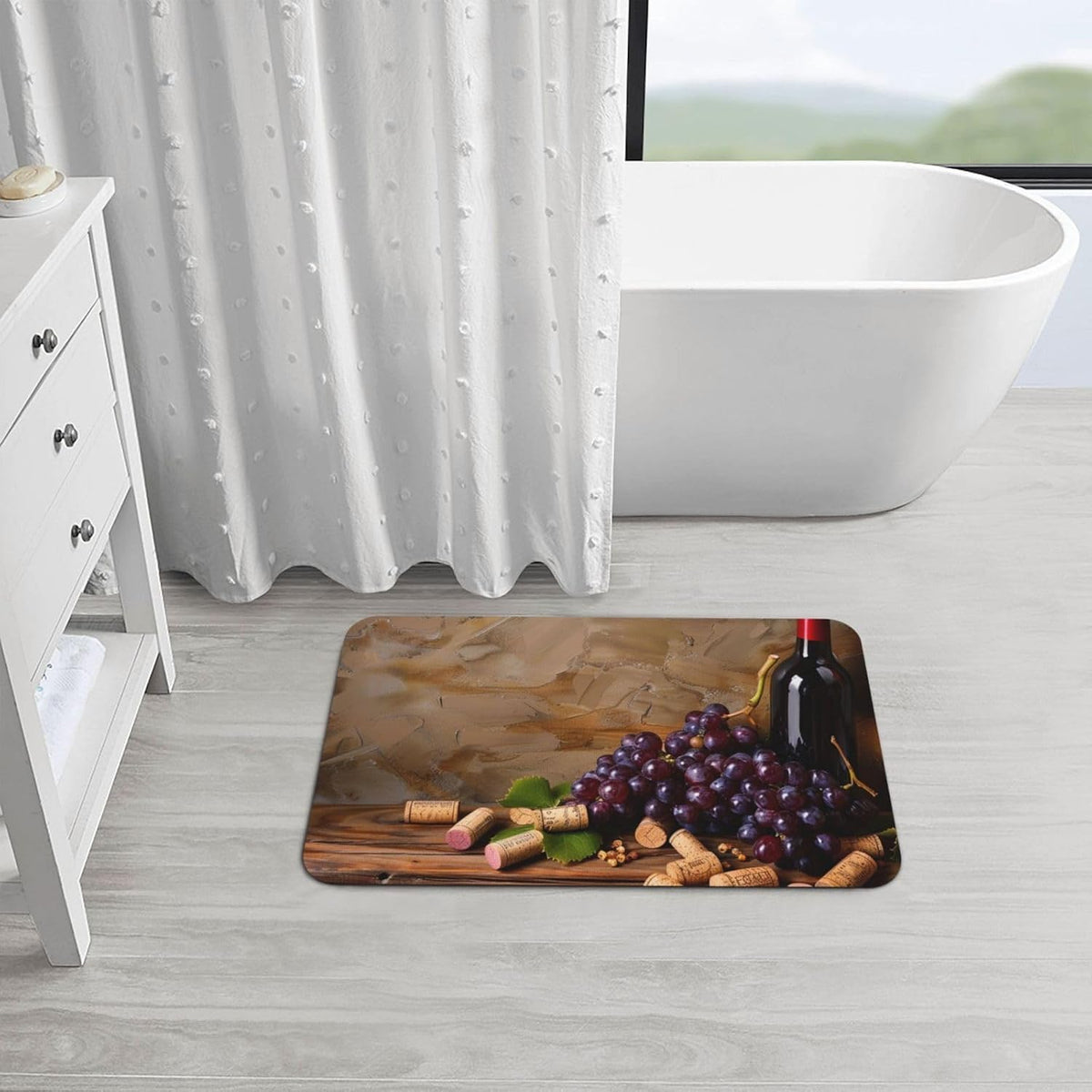 Yoga Meditation Printed Rounded Corner Diatomaceous Doormat 31.5x19.7 Inch Bath Mat Rug Non Slip Shower Floor Mat, Absorbent Bathroom Rugs Mat for Anti Slip Shower Mat, Housewarming Gift