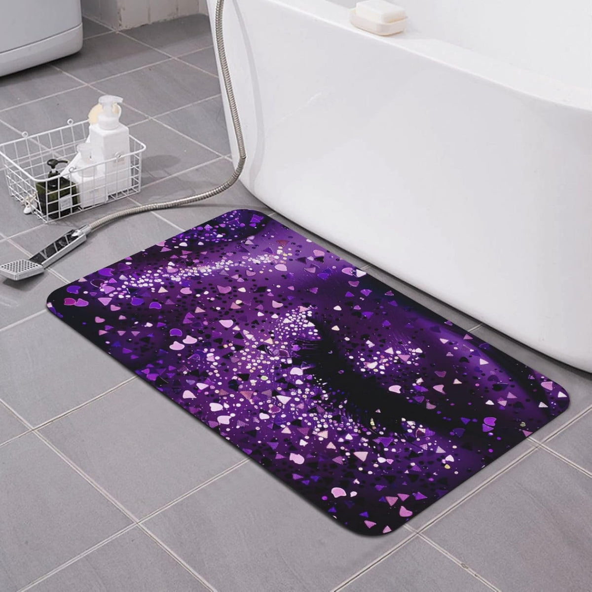 Yoga Meditation Printed Rounded Corner Diatomaceous Doormat 31.5x19.7 Inch Bath Mat Rug Non Slip Shower Floor Mat, Absorbent Bathroom Rugs Mat for Anti Slip Shower Mat, Housewarming Gift