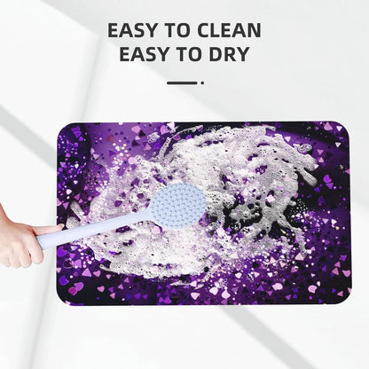 Yoga Meditation Printed Rounded Corner Diatomaceous Doormat 31.5x19.7 Inch Bath Mat Rug Non Slip Shower Floor Mat, Absorbent Bathroom Rugs Mat for Anti Slip Shower Mat, Housewarming Gift