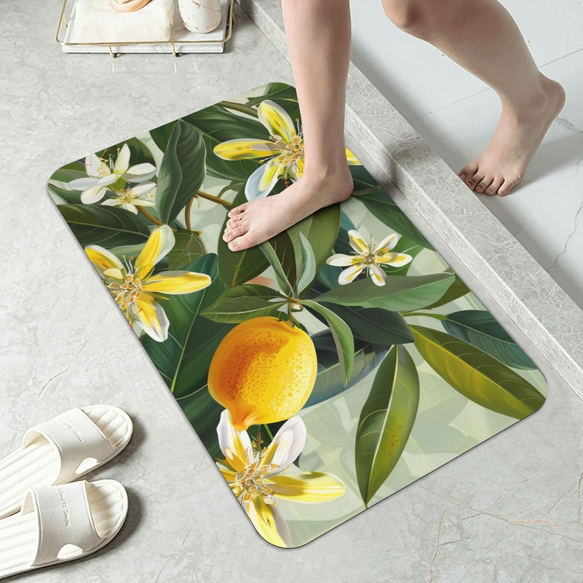 Yoga Meditation Printed Rounded Corner Diatomaceous Doormat 31.5x19.7 Inch Bath Mat Rug Non Slip Shower Floor Mat, Absorbent Bathroom Rugs Mat for Anti Slip Shower Mat, Housewarming Gift