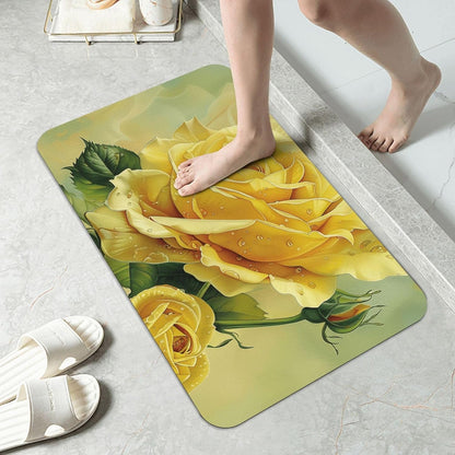 Yoga Meditation Printed Rounded Corner Diatomaceous Doormat 31.5x19.7 Inch Bath Mat Rug Non Slip Shower Floor Mat, Absorbent Bathroom Rugs Mat for Anti Slip Shower Mat, Housewarming Gift