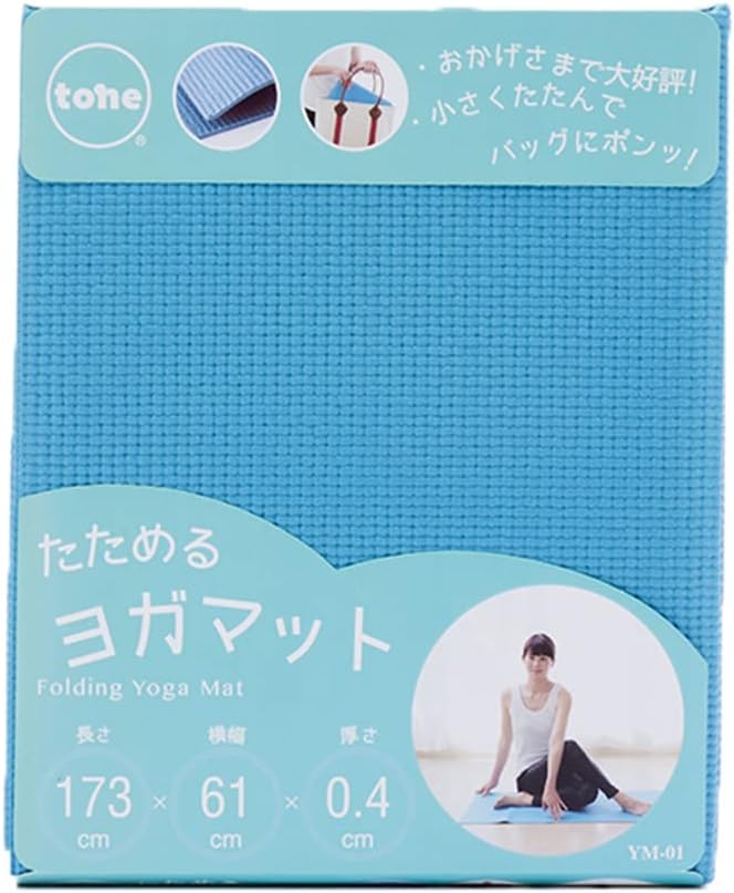 トーン Tone たためるヨガマット グリーン 173×61×0.4cm(折りたたみ時:30×24.5×0.4cm) YM-01