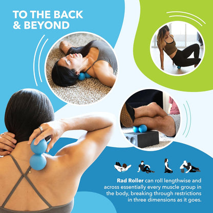 Original Peanut Massage Ball – Medium Density Yoga Deep Tissue Roller Ball – Myofascial Release for Back, Neck, Feet, Psoas & Spine – Suboccipital & Thoracic Trigger Point Therapy