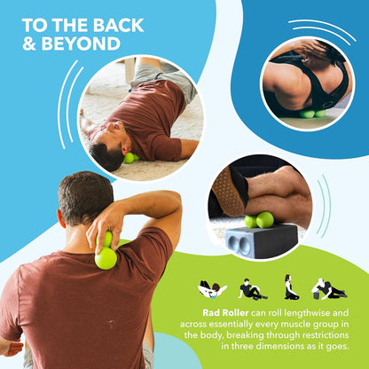 Original Peanut Massage Ball – Medium Density Yoga Deep Tissue Roller Ball – Myofascial Release for Back, Neck, Feet, Psoas & Spine – Suboccipital & Thoracic Trigger Point Therapy
