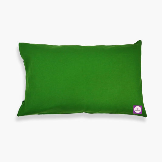 Iyengar Yoga Pillow (Green) | 100% Cotton Meditation & Yoga Cushion | Comfortable Floor & Kneeling Pillow for Restorative Yoga, Pranayama, Meditation & Stretching