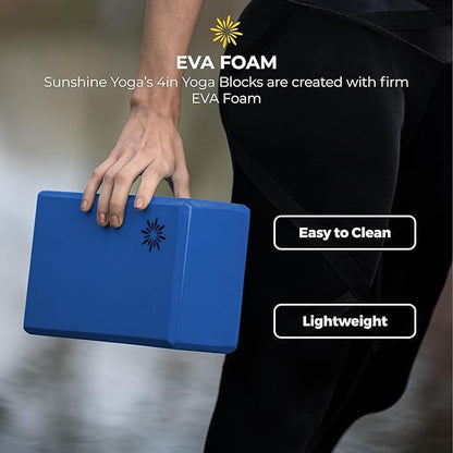 Bulk 4in Foam Yoga Blocks, 10 Pack