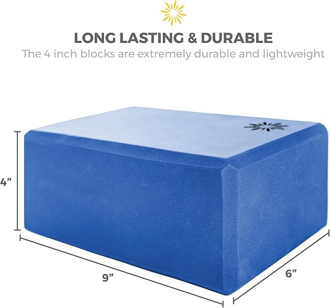 Bulk 4in Foam Yoga Blocks, 10 Pack