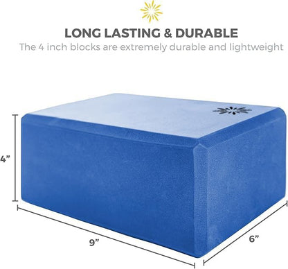 Bulk 4in Foam Yoga Blocks, 10 Pack