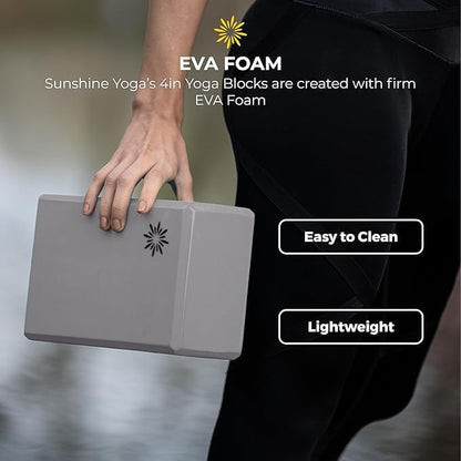 Bulk 4in Foam Yoga Blocks, 10 Pack
