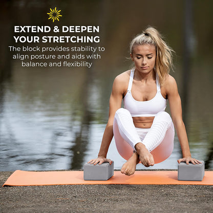 Bulk 4in Foam Yoga Blocks, 10 Pack