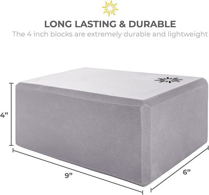 Bulk 4in Foam Yoga Blocks, 10 Pack