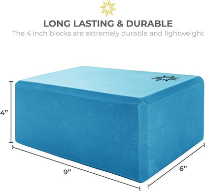 Bulk 4in Foam Yoga Blocks, 10 Pack