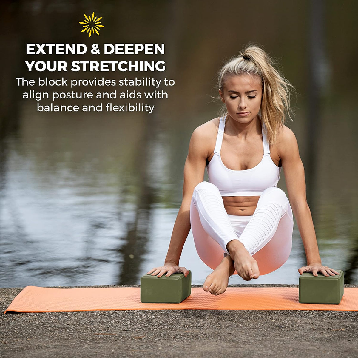 Bulk 4in Foam Yoga Blocks, 10 Pack