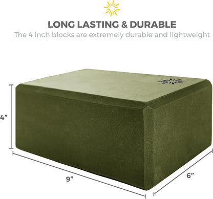 Bulk 4in Foam Yoga Blocks, 10 Pack
