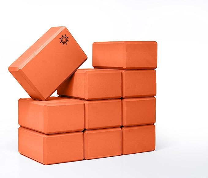 Bulk 4in Foam Yoga Blocks, 10 Pack
